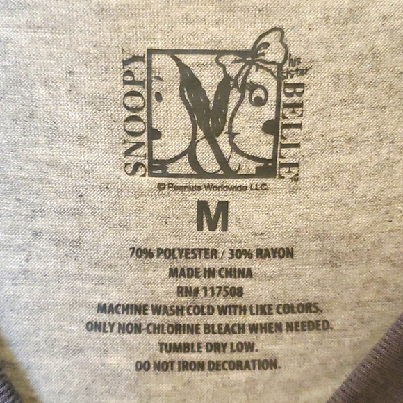 NWOT Medium Juniors Snoopy Belle "Single" Heather Gray Soft Crewneck Tshirt - Picture 3 of 3